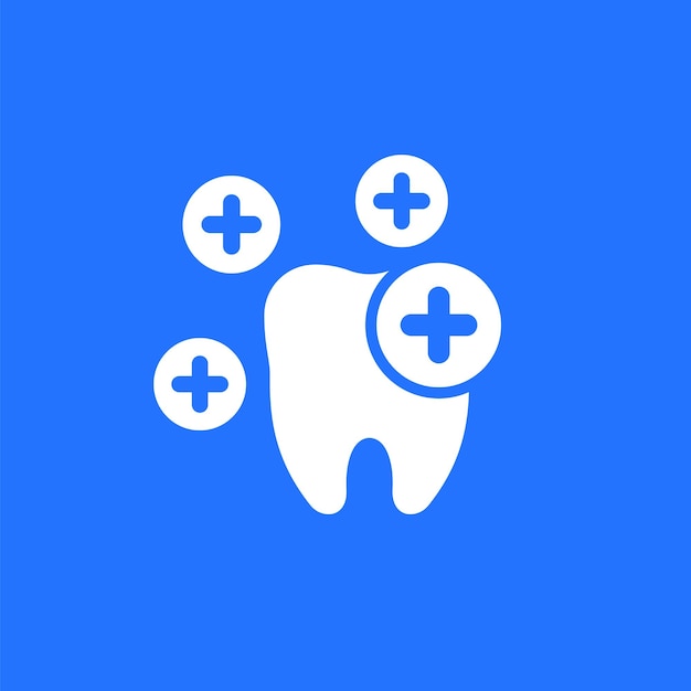 Minerales para el vector icono de dientes sanos