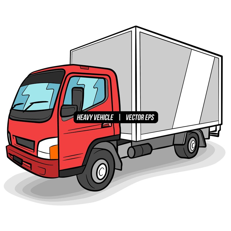 Mini Camión Camión Vehículo Pesado Transporte Ilustración
