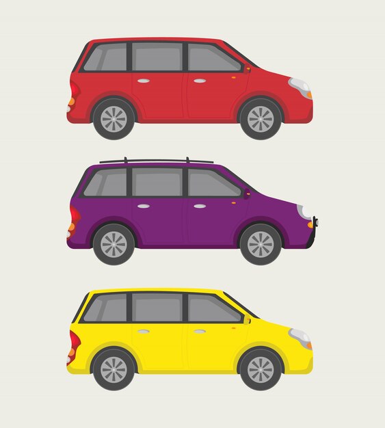 Mini colección de coches pequeños con tres opciones.