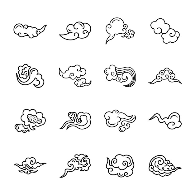 Vector mini colección de nubes de vector descarga gratuita