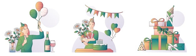 Mini composiciones para fiestas de cumpleaños
