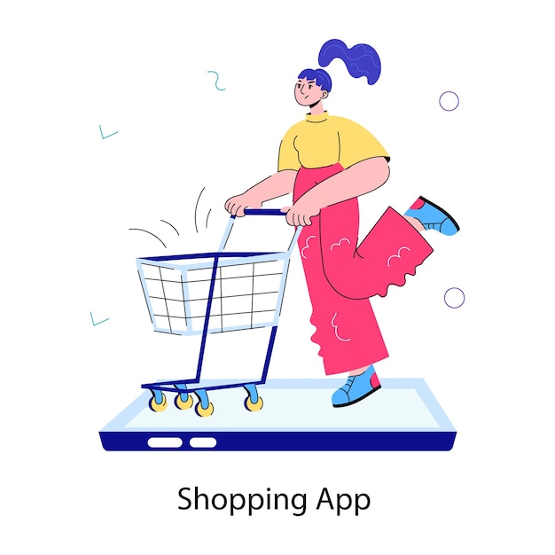 Un mini dibujo de la aplicación de compras
