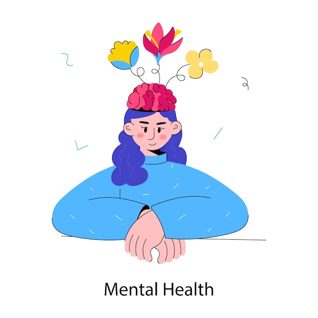 Un mini dibujo cautivador de la salud mental