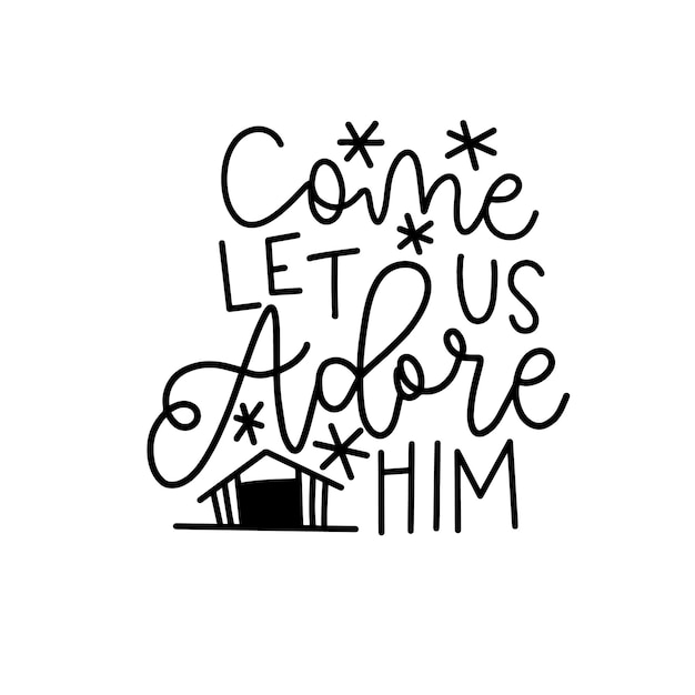 Mini diseño de svg con letras de la mano de Navidad