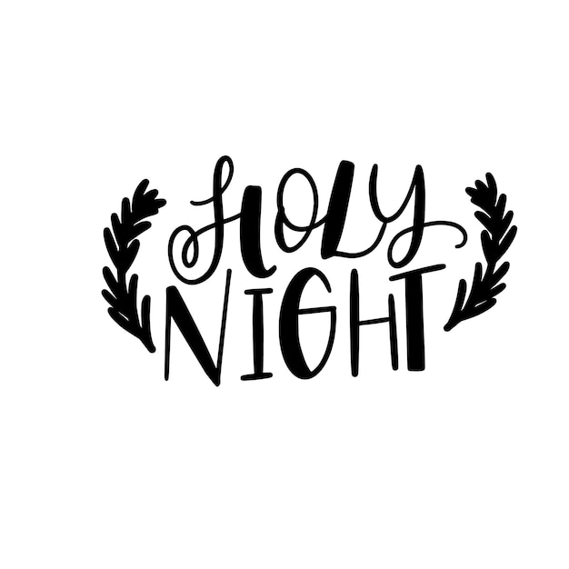 Mini diseño de svg con letras de la mano de Navidad