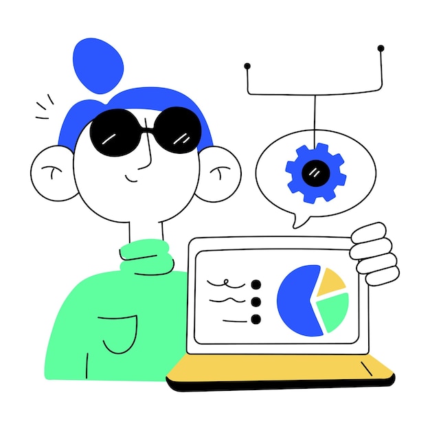 Una mini ilustración dibujada a mano que representa el foro seo