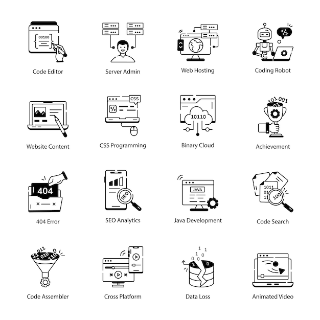 Mini ilustraciones de Doodle para el desarrollo web