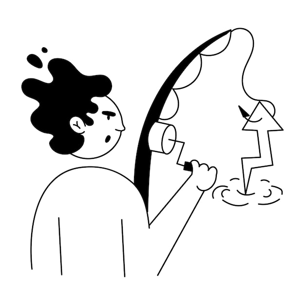 Mini ilustraciones del Doodle del mercado de valores