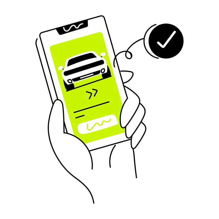 Vector mini ilustraciones de doodle para el servicio de automóviles