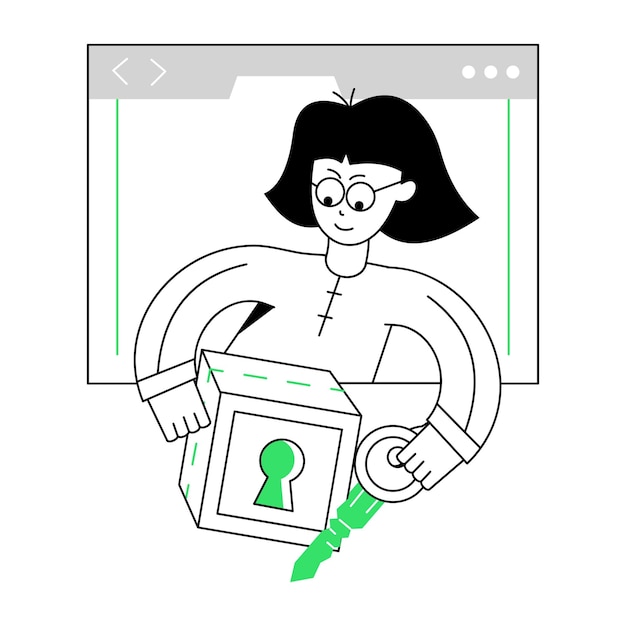 Mini ilustraciones lineales de comercialización de productos