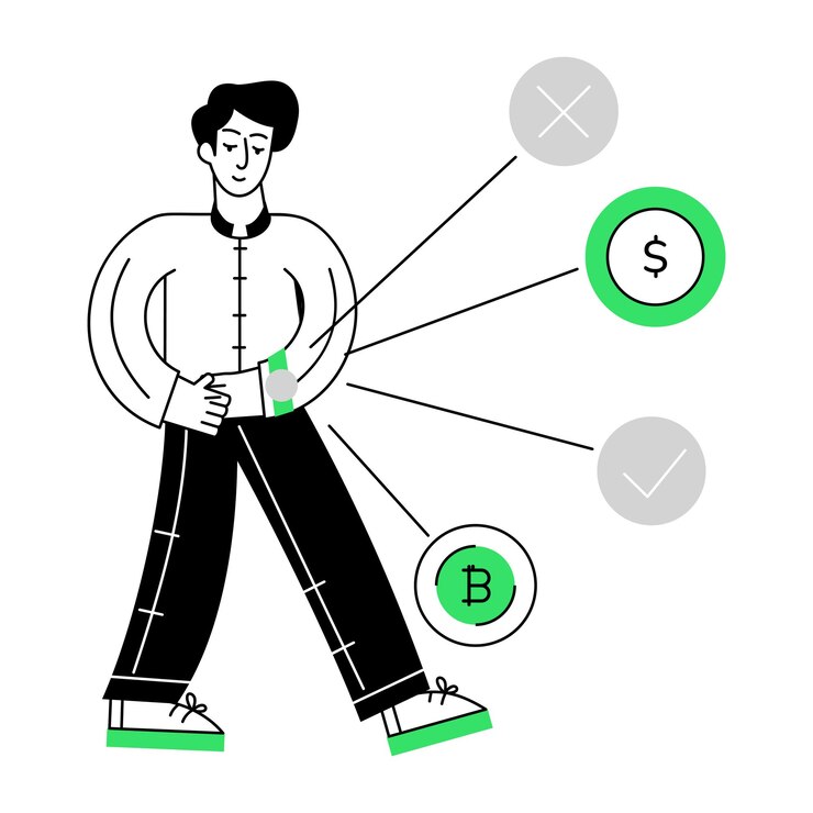 Vector mini ilustraciones lineales de las pasarelas de pago