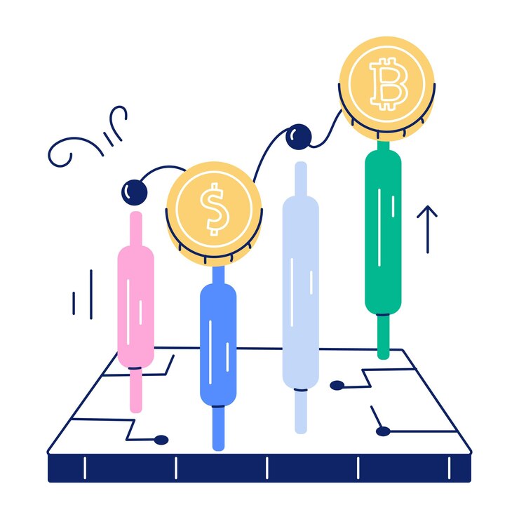 Vector mini ilustraciones que representan la tecnología criptográfica