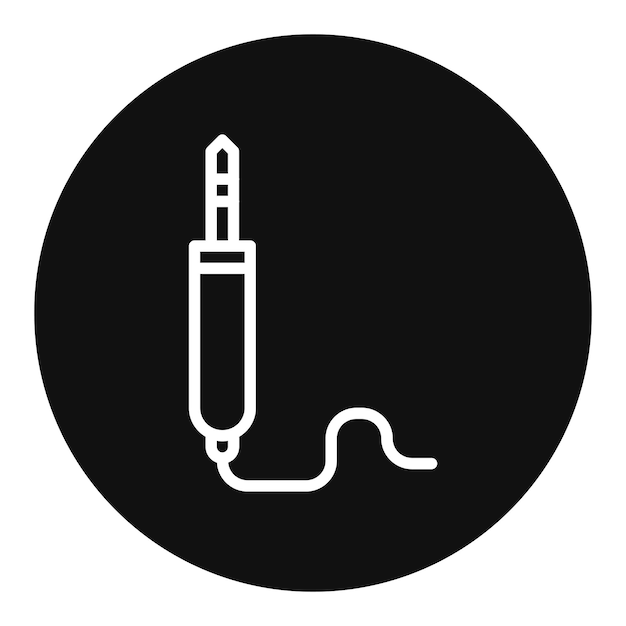 Mini imagen vectorial del icono de Jack Se puede utilizar para el instrumento
