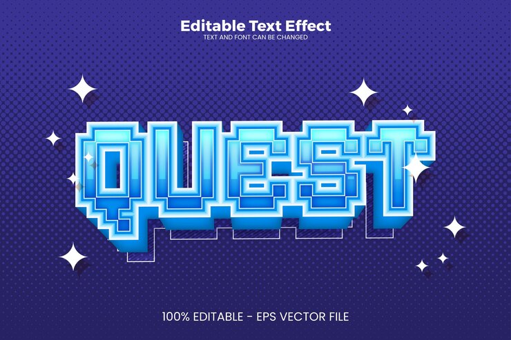 Vector mini juegos con efecto de texto editable en estilo de tendencia moderna
