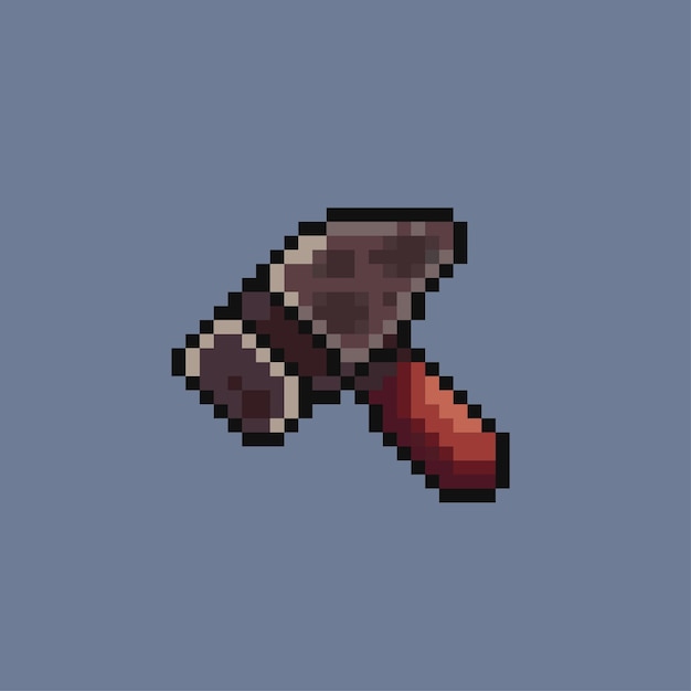 Mini martillo en estilo pixel art