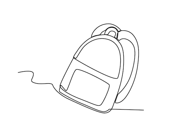 Una mini mochila para la escuela Mochila escolar dibujo oneline