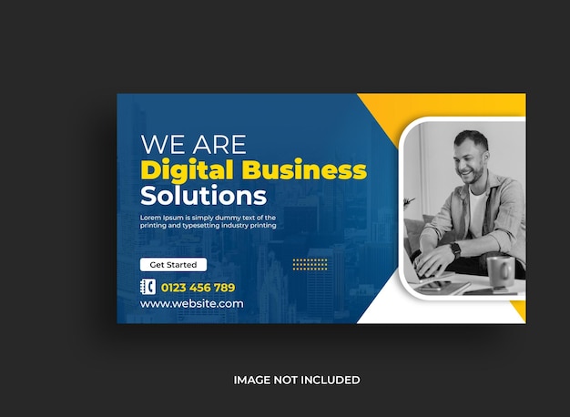 Miniatura corporativa de Youtube y plantilla de banner web