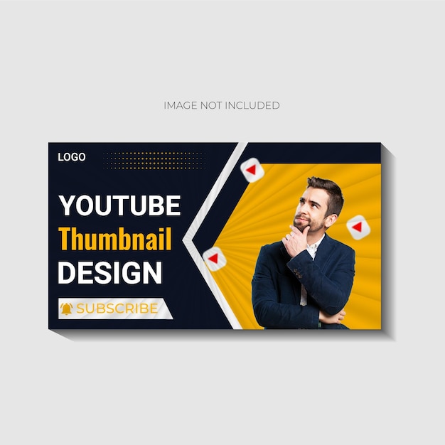 Miniatura creativa del canal de youtube y plantilla de banner web