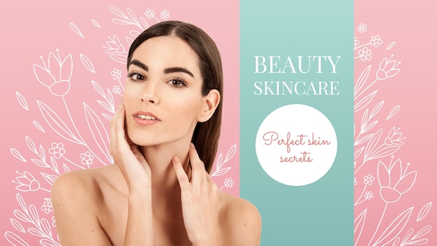 Miniatura de youtube de belleza dibujada a mano