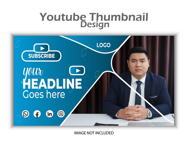 Miniatura de YouTube corporativa de vector creativo gratuito