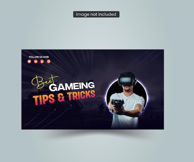 Miniatura de youtube moderna vectorial y plantilla de fondo de youtube