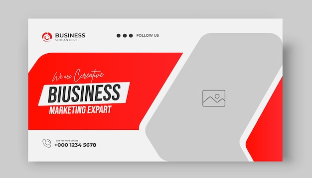 Miniatura de YouTube de negocios corporativos o banner web de las redes sociales