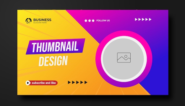 Miniatura de YouTube de negocios corporativos o banner web de las redes sociales