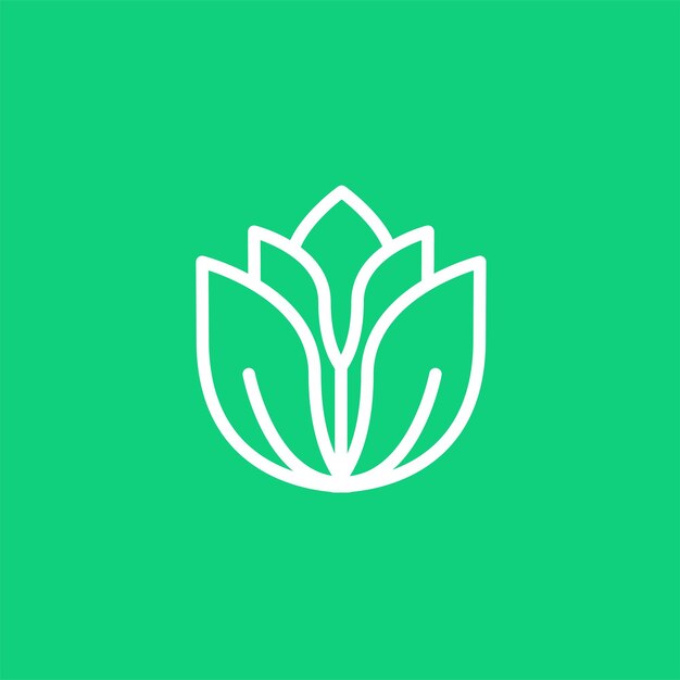 Minimal Abstracto Flower Spa Geométrico Bold Logotipo moderno