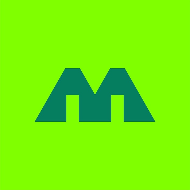 Minimal Abstracto Moderno Logotipo en negrita geométrico de la letra M