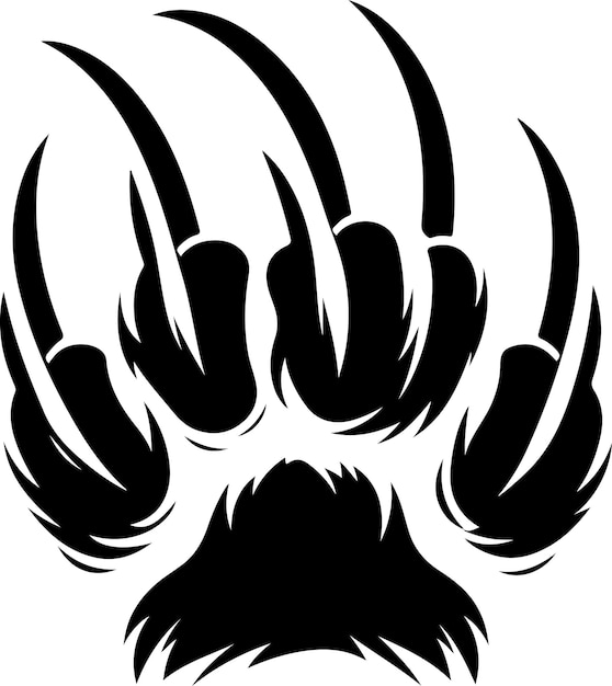 minimal Animal Scratch Claws silueta vectorial de color negro silueta de fondo blanco 18