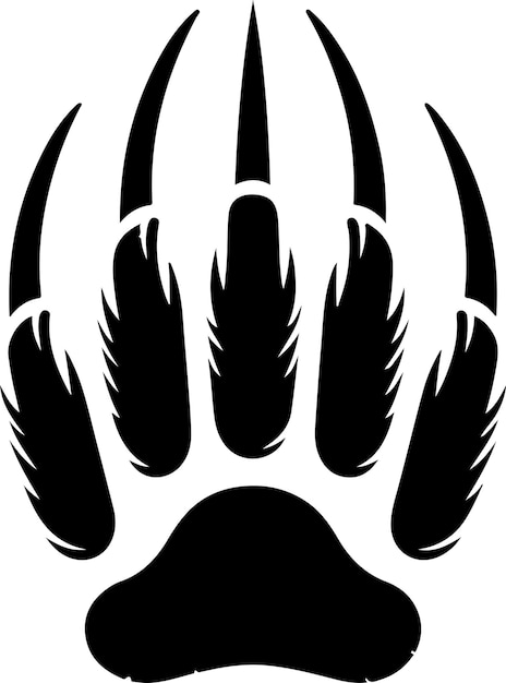 minimal Animal Scratch Claws silueta vectorial de color negro silueta de fondo blanco 6