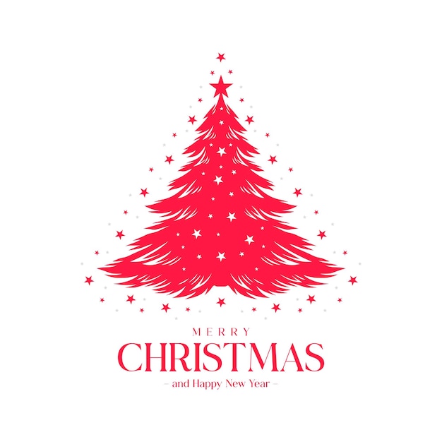 Minimal feliz árbol de Navidad fondo de la tarjeta de vacaciones