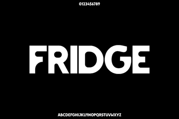 Minimal Fridge Diseño de fuentes creativas vectoriales sin serif