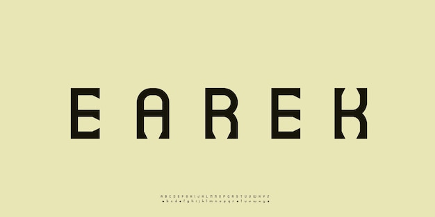 Minimal fuente creativa alfabeto moderno conjunto de fuentes de estilo minimalista