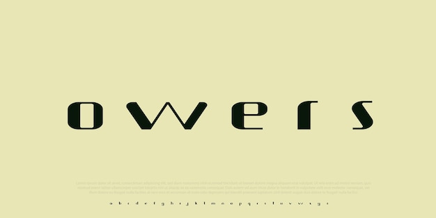 Minimal fuente creativa alfabeto moderno conjunto de fuentes de estilo minimalista