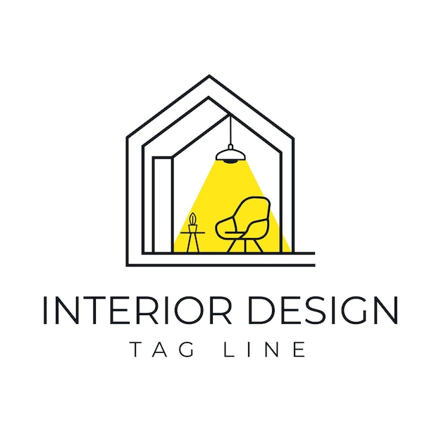 Minimal Interrior design logo for branding