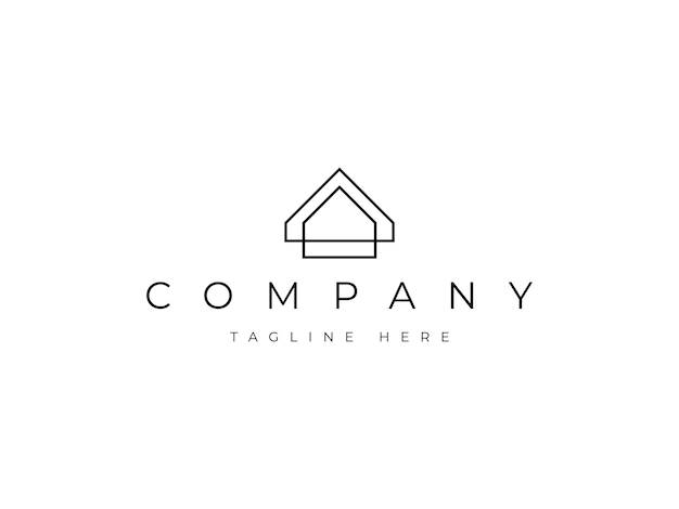 minimal real estate property logo design