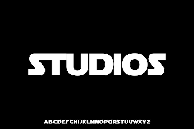 Minimal Studios Creative Vector Sans Serif Alfabeto Diseño de fuentes