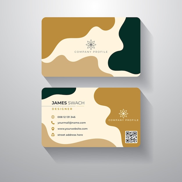 Minimalis simple tarjeta de visita ilustración vectorial