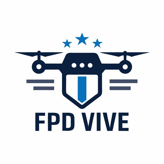 Minimalismo del logotipo del dron FPV