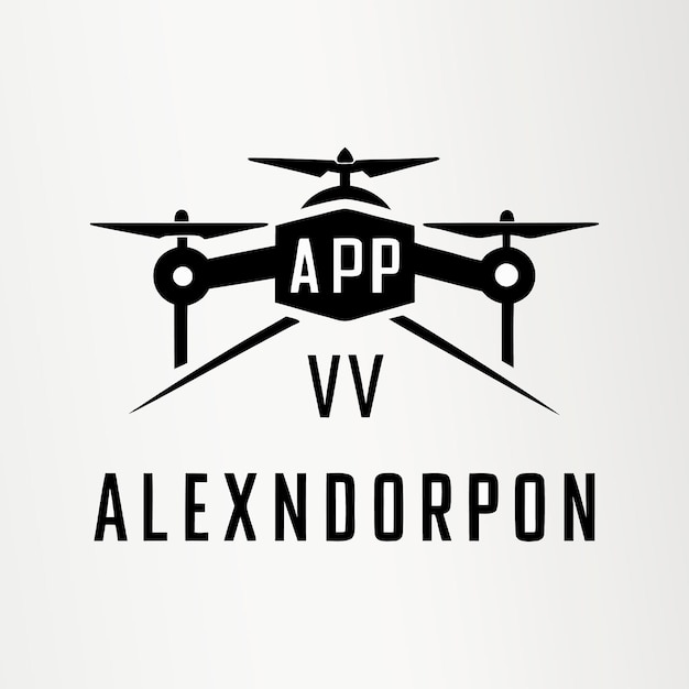 Minimalismo en el logotipo de los drones FPV
