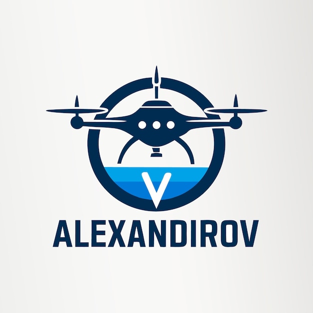 Minimalismo en el logotipo de los drones FPV