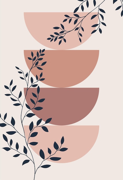 Minimalismo Resumen moderno conjunto de impresión Logo Wall art poster