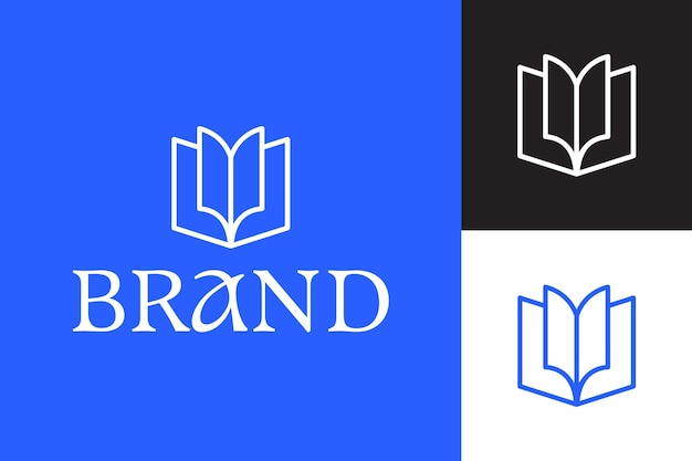 minimalist book vector logo template
