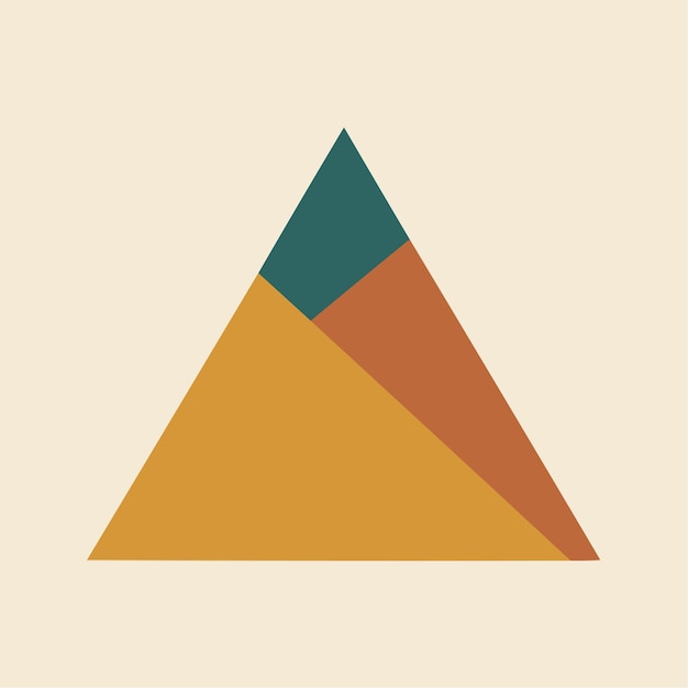 Minimalist Illustration Using Three Geometric Shapes