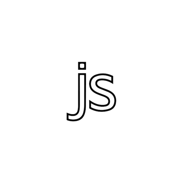 Minimalist JavaScript JS Programming Language Outline Icon