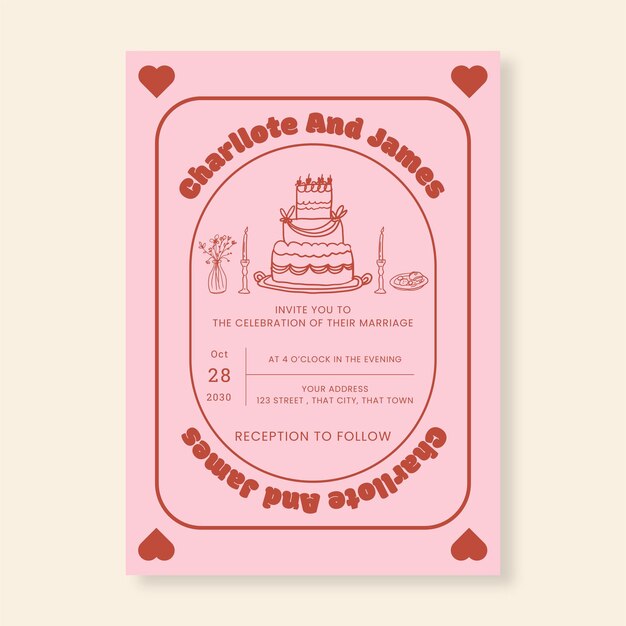 Minimalist Love Themed Wedding Invitation Clean and Romantic Design For Elegant Ceremonies