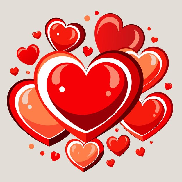 Vector minimalista elegante valentín corazón de amor dibujado a mano personaje de dibujos animados pegatina icono concepto aislado
