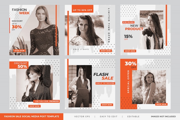 Minimalista Fashion Sale publicación en redes sociales