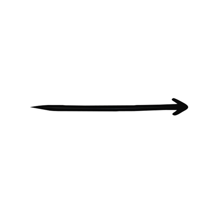 Vector minimalista flecha vectorial dibujada a mano icono svg